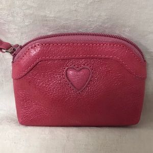 Vera Bradley Pink Leather Coin Change Purse